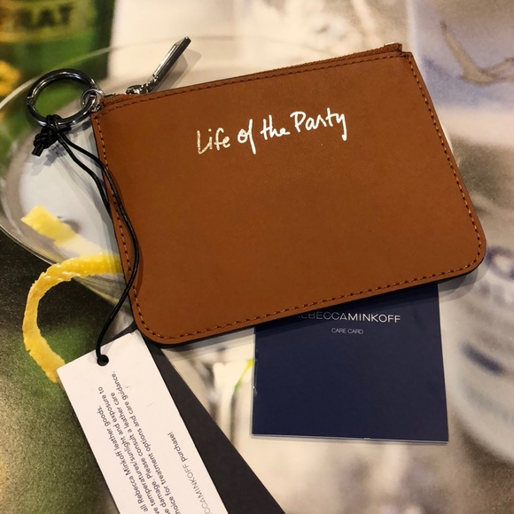 Rebecca Minkoff Almond Cory Pouch Key Ring/New - Picture 4 of 4